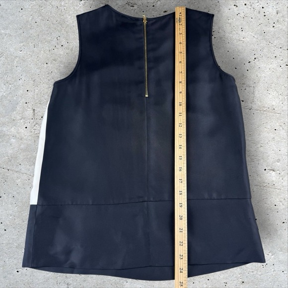 Kate Spade Jewell Gold Embellished Tank Black And White‎ Blouse Sz 2 - Picture 6 of 6